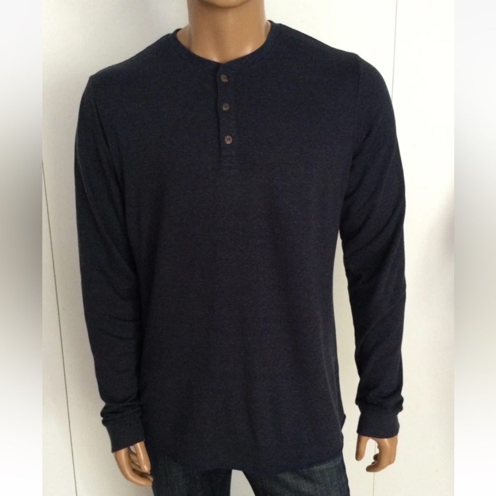 Marine Layer Long Sleeve Double Knit Crewneck Raglan Shirt Size L